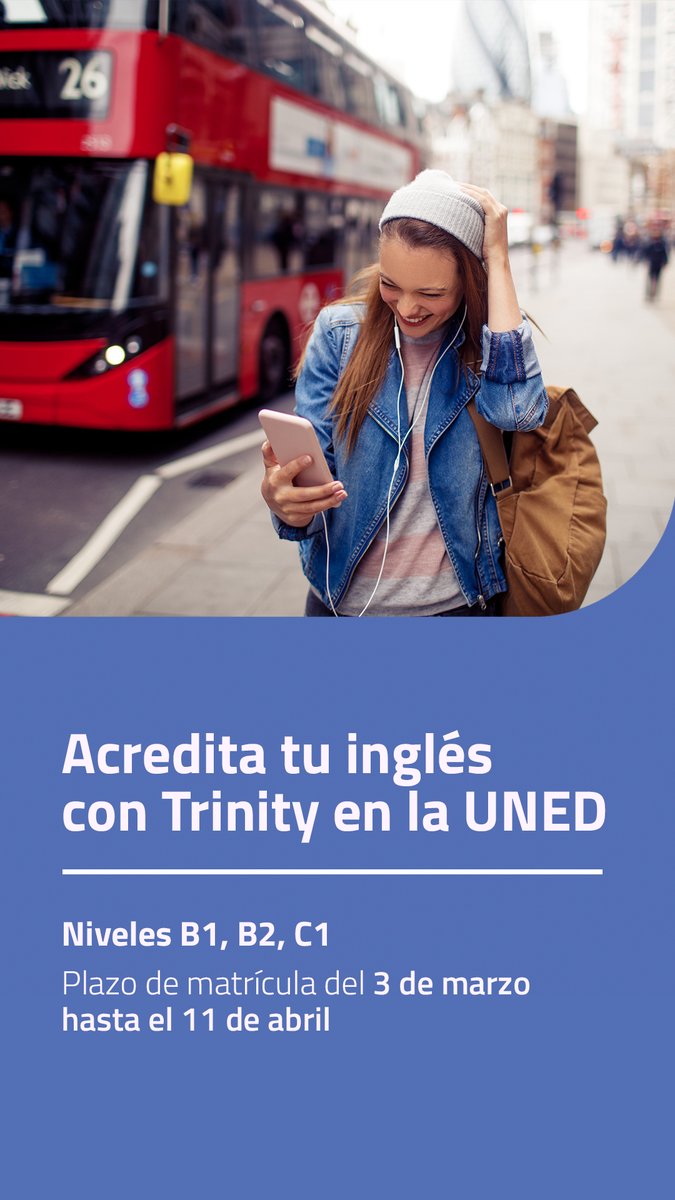📢📃¿Necesitas acreditar tus conocimientos de idiomas? 
📌Recordamos plazos abiertos:
🌍Prueba libre de UNED Idiomas: hasta el 31 de marzo
🇬🇧Exámenes Trinity de inglés: hasta el 11 de abril
👉uned.es/idiomas
¡No pierdas la oportunidad!
#somosuned #UNED2030 #idiomas