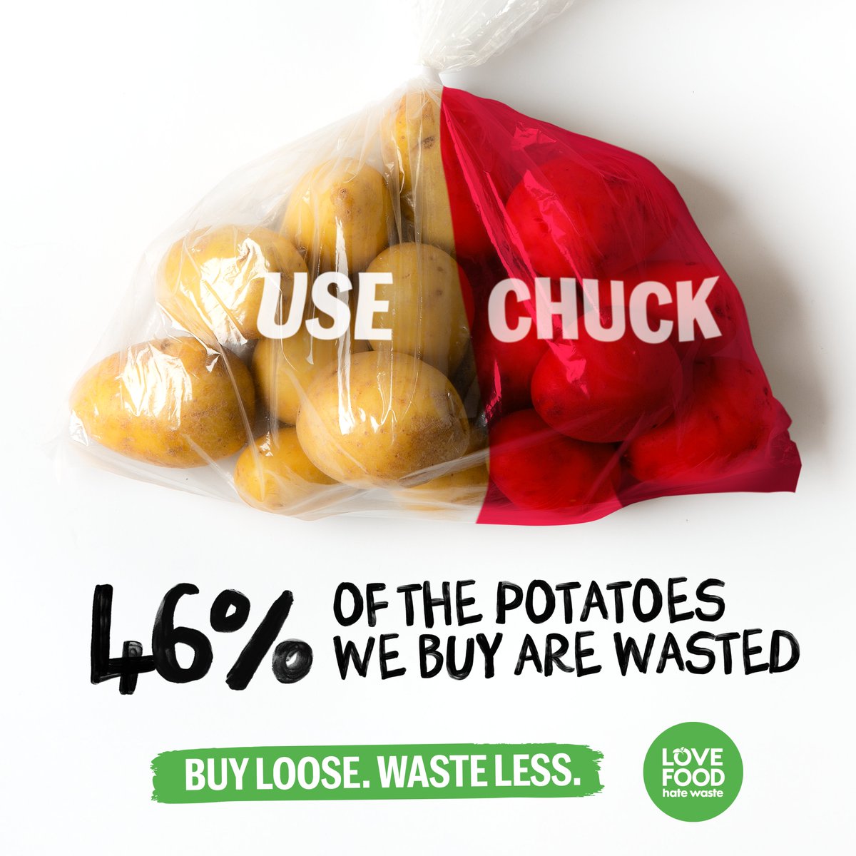 It’s just what you need🤩

Buying your fruit and veg loose means you can choose exactly what you need. Want super red apples? Where you can, pick them up loose. Just one potato needed? 

Pick it up loose. Join us this #FoodWasteActionWeek - Buy loose, waste less.

Find out more