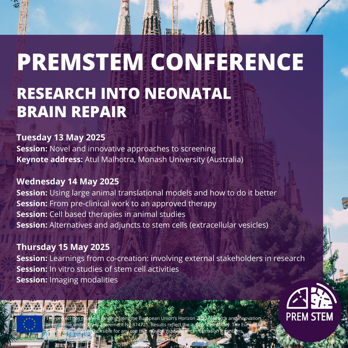 It's #BrainAwarenessWeek! #premstem's researching #stemcells to treat #preterm #brain injury and in May we and members of the scientific community will gather at the #premstemconference to discuss research into neonatal brain repair. Join us! ➡️ premstem-conference.eventbrite.es #BrainWeek