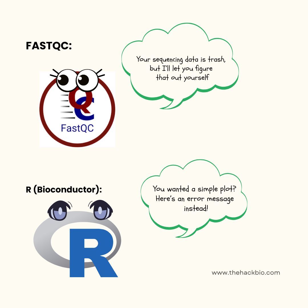 😂 If you’ve ever struggled with bioinformatics tools, you’re not alone! Which tool gives you the most headaches? Drop your funniest experience 👇🏽

Visit buff.ly/0Tj4iTa for in-depth, educative and interactive bioinformatics courses, register and start learning!