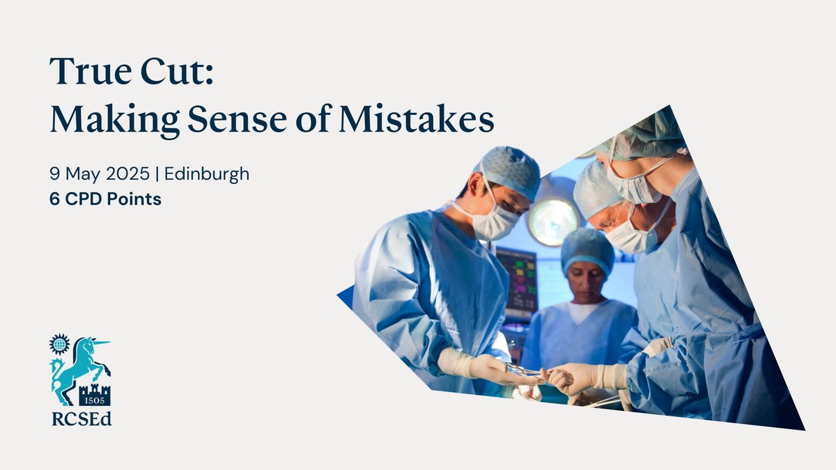 Join us as we examine the profound effects that mistakes in surgery can have on surgeons. This workshop will encourage deeper conversations and explore ways to support each other to grow and thrive in practice despite mistakes.

Register here: bit.ly/40ttR9C