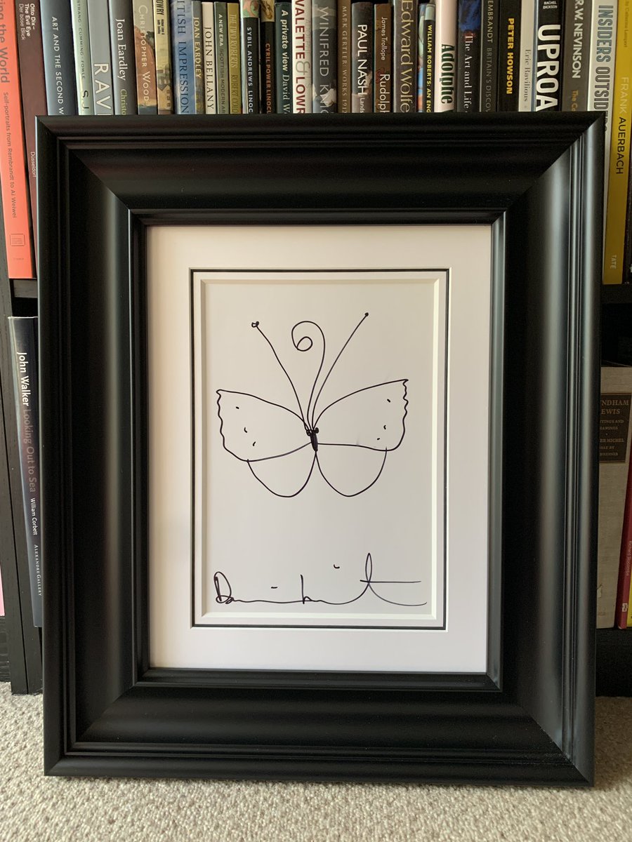 A Damien Hirst butterfly framed by <a href="/TrentArtFraming/">Trent Art Framing</a> ready to be delivered into a London client