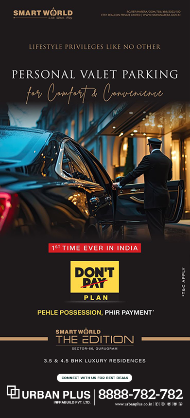 UrbanPlus's tweet image. Smartworld – The Edition! Lifestyle Privileges Like No Other
FIRST TIME IN INDIA ✨ Don&apos;t Pay Payment Plan- Pehle Possession, Phir Payment Plan! 

📞 Call 8888-782-782 or🌐 Visit urbanplus.co.in
#Smartworld #TheEdition #LuxuryLiving #PossessionFirst #RealEstate #UrbanPlus