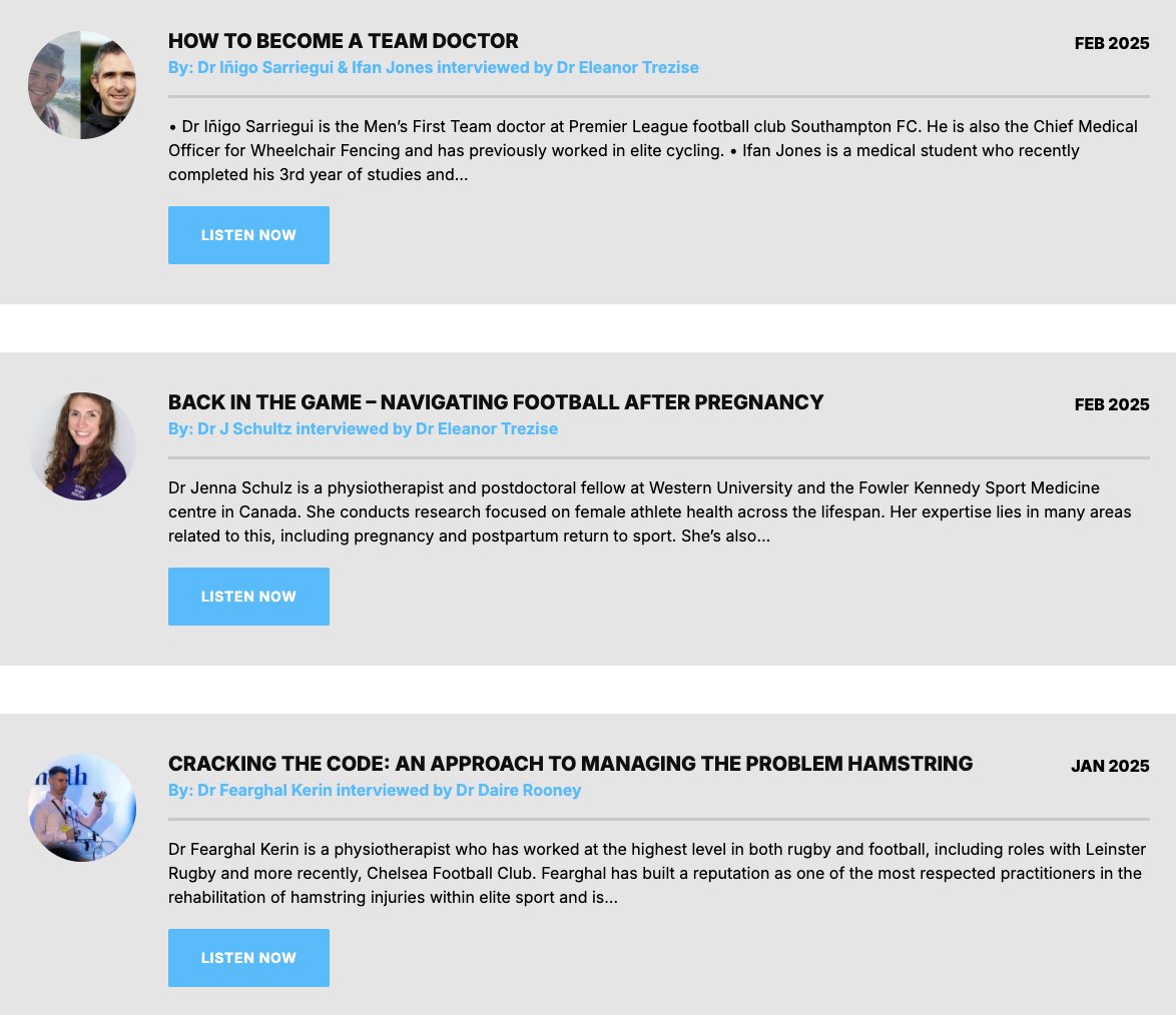 FMPA PODCASTS:  🔑 Open Access 🔓

#footballpodcast #footballeducation #footballperformance #footballcpd #footballmedicine #footballphysio #sportsscientist #clubdoctor 

➡️ fmpa.co.uk/podcasts/