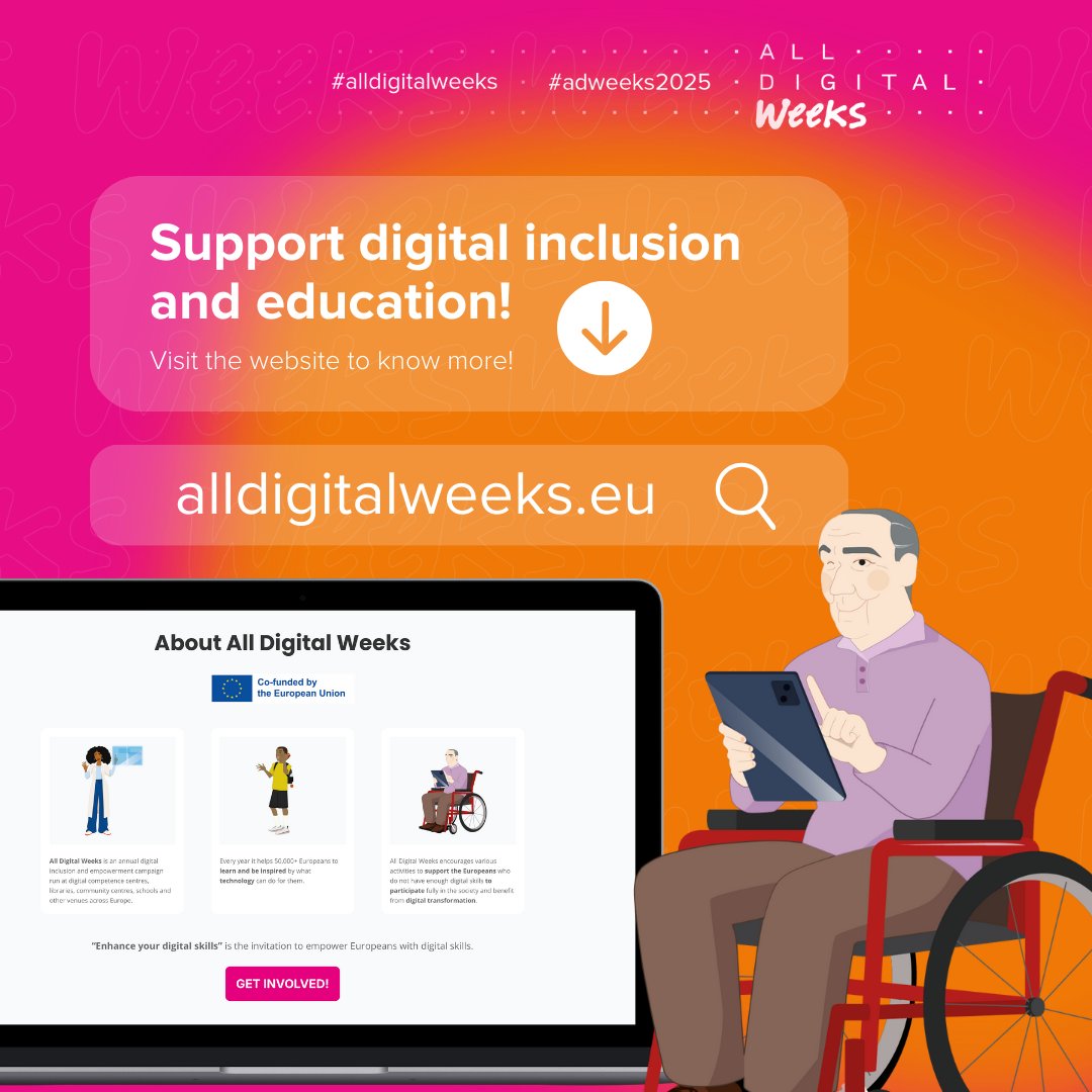 Lifelong Learning Platform (@lllplatform) on Twitter photo 🚀As a strategic partner of #AllDigitalWeeks, the
annual digital inclusion and education campaign organised by <a href="/AllDigitalEU/">ALL DIGITAL</a>, we want to acknowledge the work done by every digital education stakeholder across Europe.
We invite our community to follow and join the
#ADWeeks2025 🚀As a strategic partner of #AllDigitalWeeks, the
annual digital inclusion and education campaign organised by <a href="/AllDigitalEU/">ALL DIGITAL</a>, we want to acknowledge the work done by every digital education stakeholder across Europe.
We invite our community to follow and join the
#ADWeeks2025