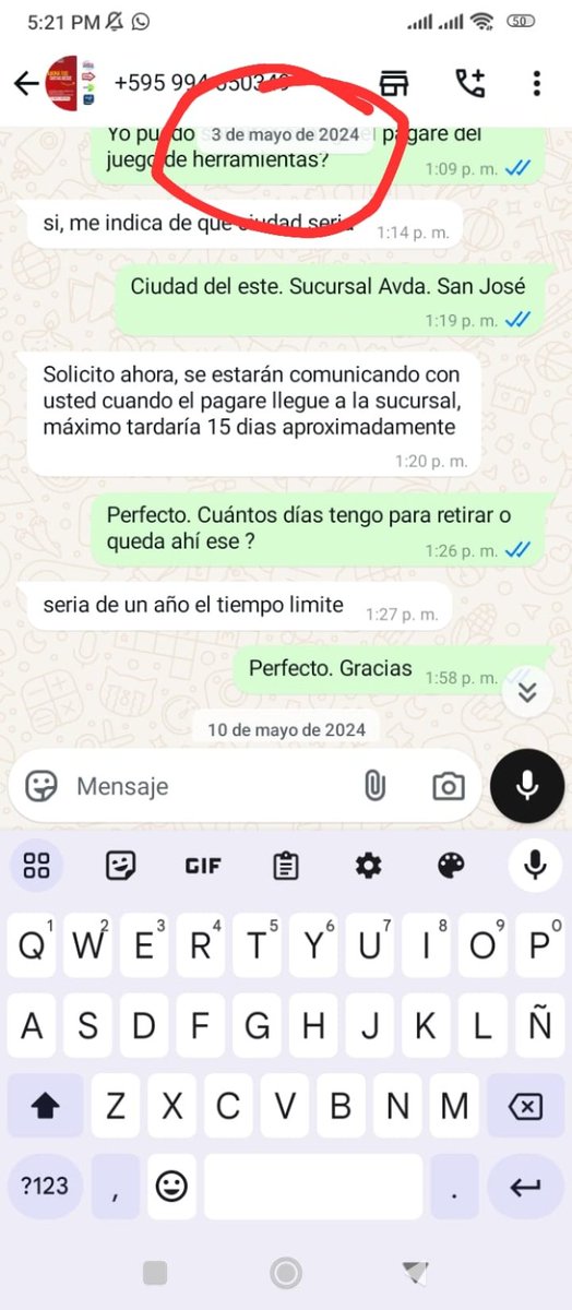 RodrigoLlagas's tweet photo. @sedecopy Que más lo que debo hacer para que la empresa #gonzalito me devuelvan mis pagarés? Desde el año 2023 que les pido y no me quieren entregar siendo que ya pague todas mis cuotas. https://t.co/xxxRIapeGz