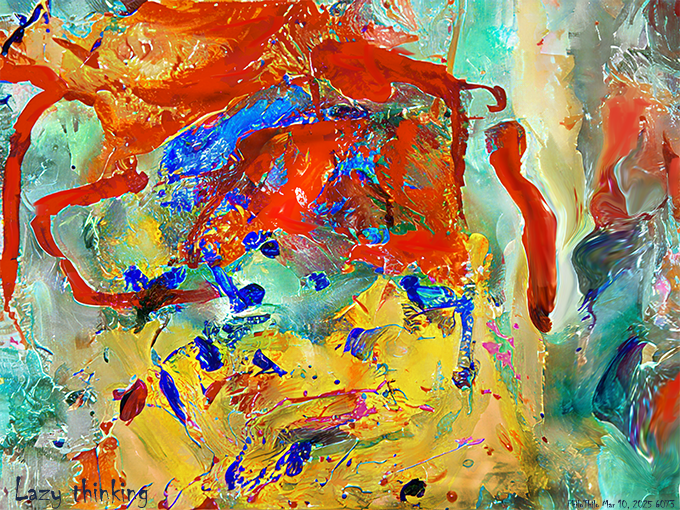 PhiloThilo's tweet photo. Lazy thinking
PhiloThilo Mar 10, 2025
#digitalart #abstractart #contemporaryart #modernart #lazythinking #philothilo https://t.co/gbnqhpWCmz