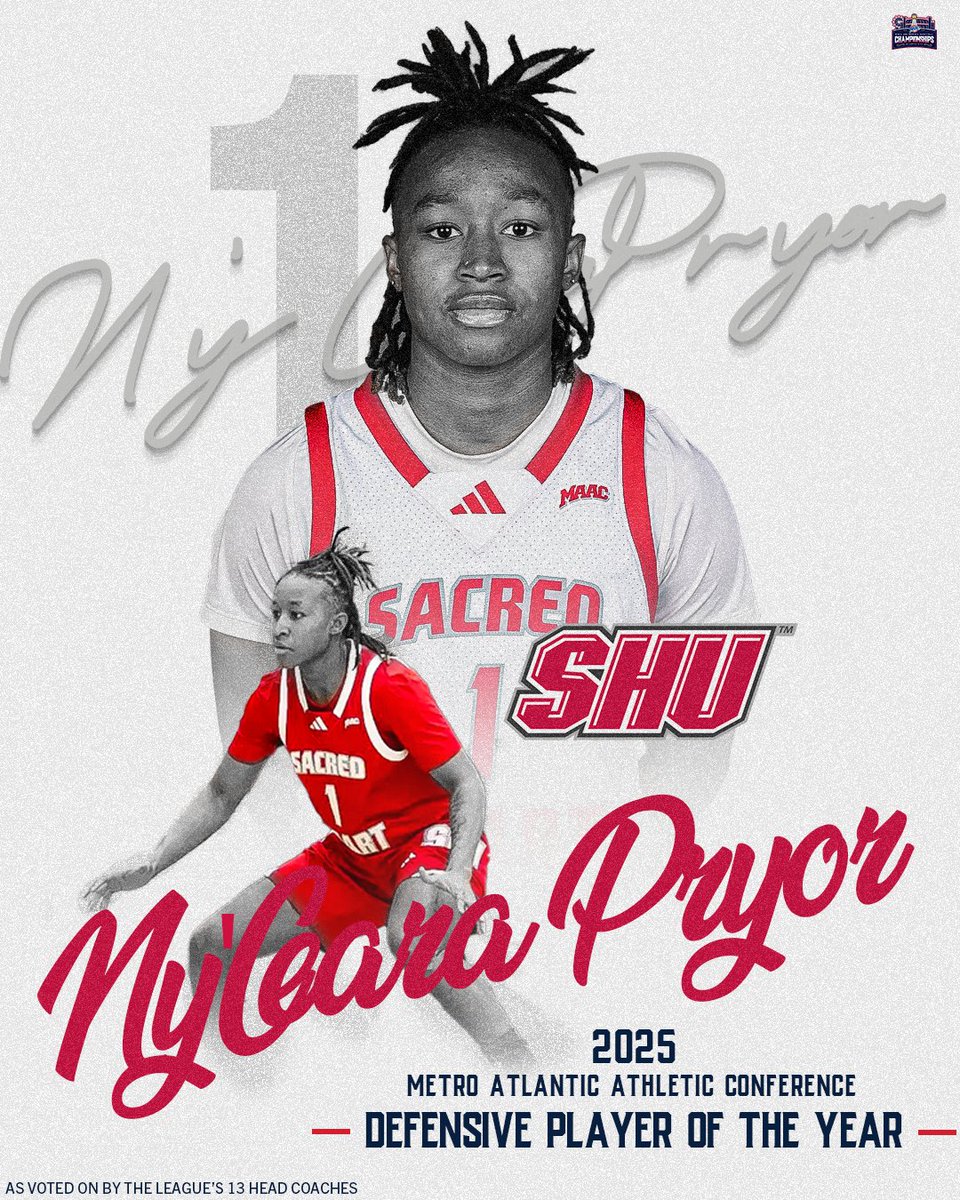 #MAACHoops (@maachoops) on Twitter photo 2025 MAAC Women's Basketball Defensive Player of the Year
Ny'Ceara Pryor // <a href="/SacredHeartWBB/">Sacred Heart WBB</a>
#MAACHoops x #mACchoops25 2025 MAAC Women's Basketball Defensive Player of the Year
Ny'Ceara Pryor // <a href="/SacredHeartWBB/">Sacred Heart WBB</a>
#MAACHoops x #mACchoops25