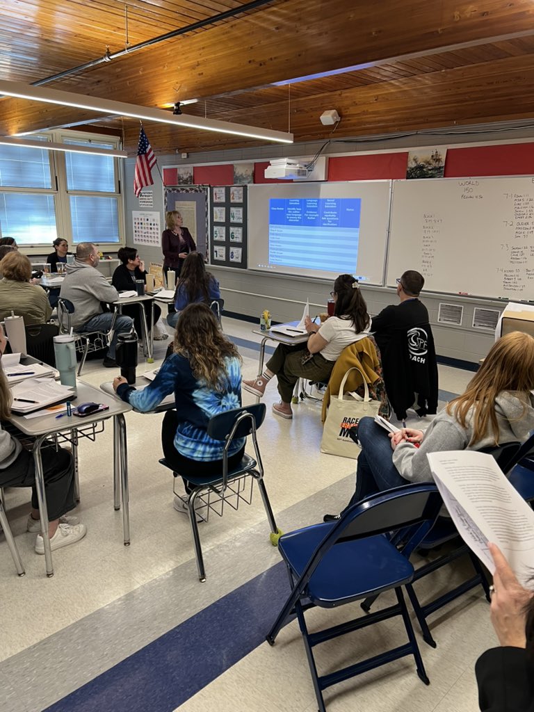 Great morning of learning with <a href="/docseverns/">Tracey Severns</a> today at our PD day! She broke down how to effectively use classroom data to assess student learning targets! <a href="/OPSchoolsNJ/">Oceanport Schools</a>