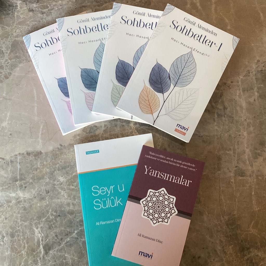 Kütüphâneme katılan yeni arkadaşlar. Mevlâm, hakkıyla istifâde etmeyi nasip eylesin. Âmîn. 

▪️Gönül Âleminden Sohbetler I-II-III-IV 
Yahyalılı Hacı Hasan (Dinç) Efendi (k.s.)

▪️Seyr u Sülûk ve Yansımalar
Ali Ramazan Dinç Hocaefendi

<a href="/maviyayincilik1/">Mavi Yayıncılık</a> - <a href="/hasanhafiftr/">Hasan HAFİF</a>