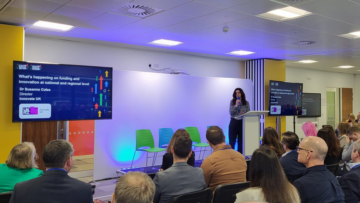ScaleUp Institute (@scaleupinst) on Twitter photo Dr. Susanne Coles - Director at <a href="/innovateuk/">Innovate UK</a> continues the conversation on funding and innovation at the #scaleupbritain Cardiff event today. Dr. Susanne Coles - Director at <a href="/innovateuk/">Innovate UK</a> continues the conversation on funding and innovation at the #scaleupbritain Cardiff event today.