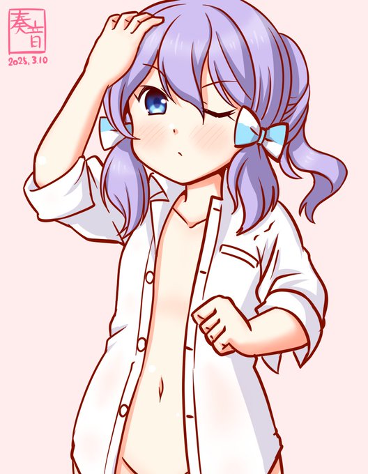 「まあ、なんだ。 昼間働いたからこの時間は眠いな。...寝るか?」#艦これ版真剣お絵描き60分一本勝負_20250310#ラングレー 