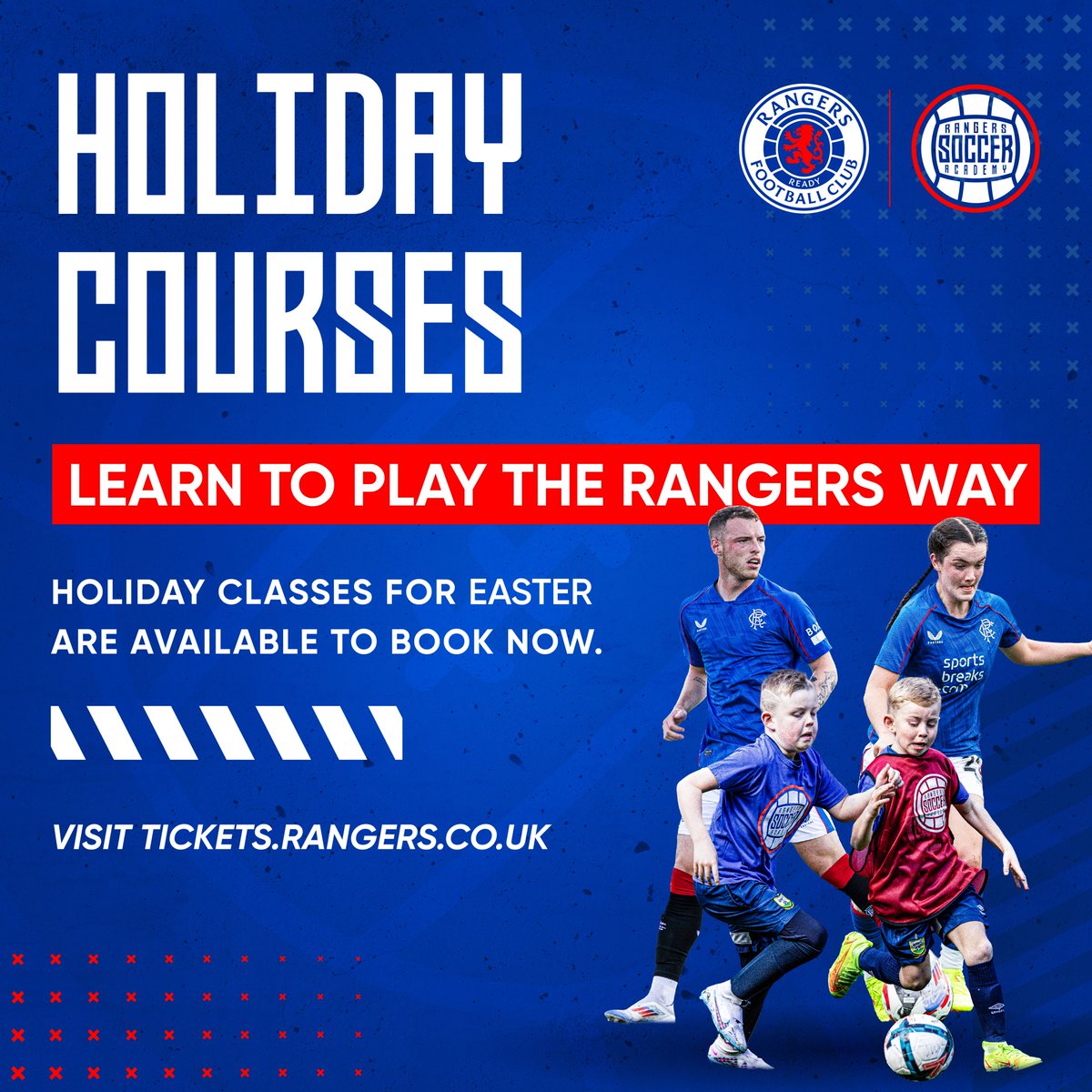 💙 Rangers Soccer Academy Easter Holiday Classes are now on sale!

⚽️ Take your game to the next level and develop new skills both on and off the pitch. 

📍 Find a location near you 👉 rng.rs/45cY5ye