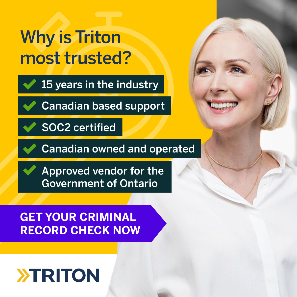With 15+ years of experience, Triton is Canada’s most trusted provider of criminal background checks—approved vendor for the Government of Ontario &amp; a go-to provider for many of Canada’s top 500 companies. 👉 tritoncanada.ca
#BackgroundChecks #CriminalRecordChecks
