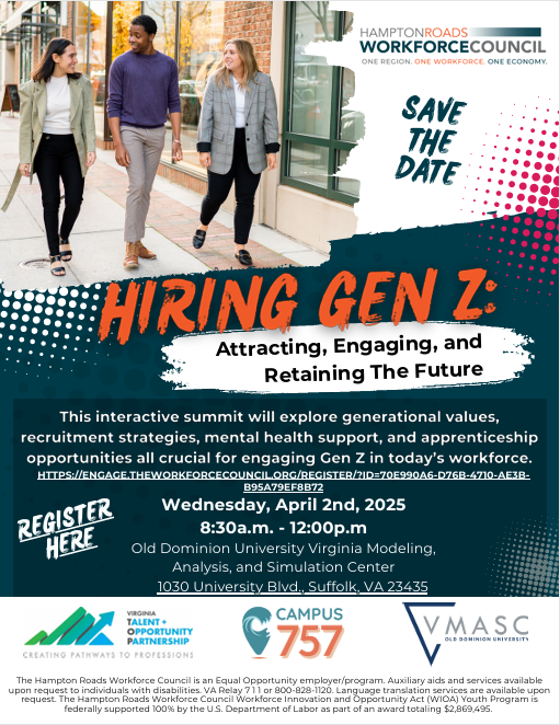 Join us for "Hiring Gen Z: Attracting, Engaging, and Retaining The Future," an interactive summit exploring key strategies for engaging Gen Z in today's workforce. We'll cover generational values, recruitment, mental health support, and apprenticeship opportunities.