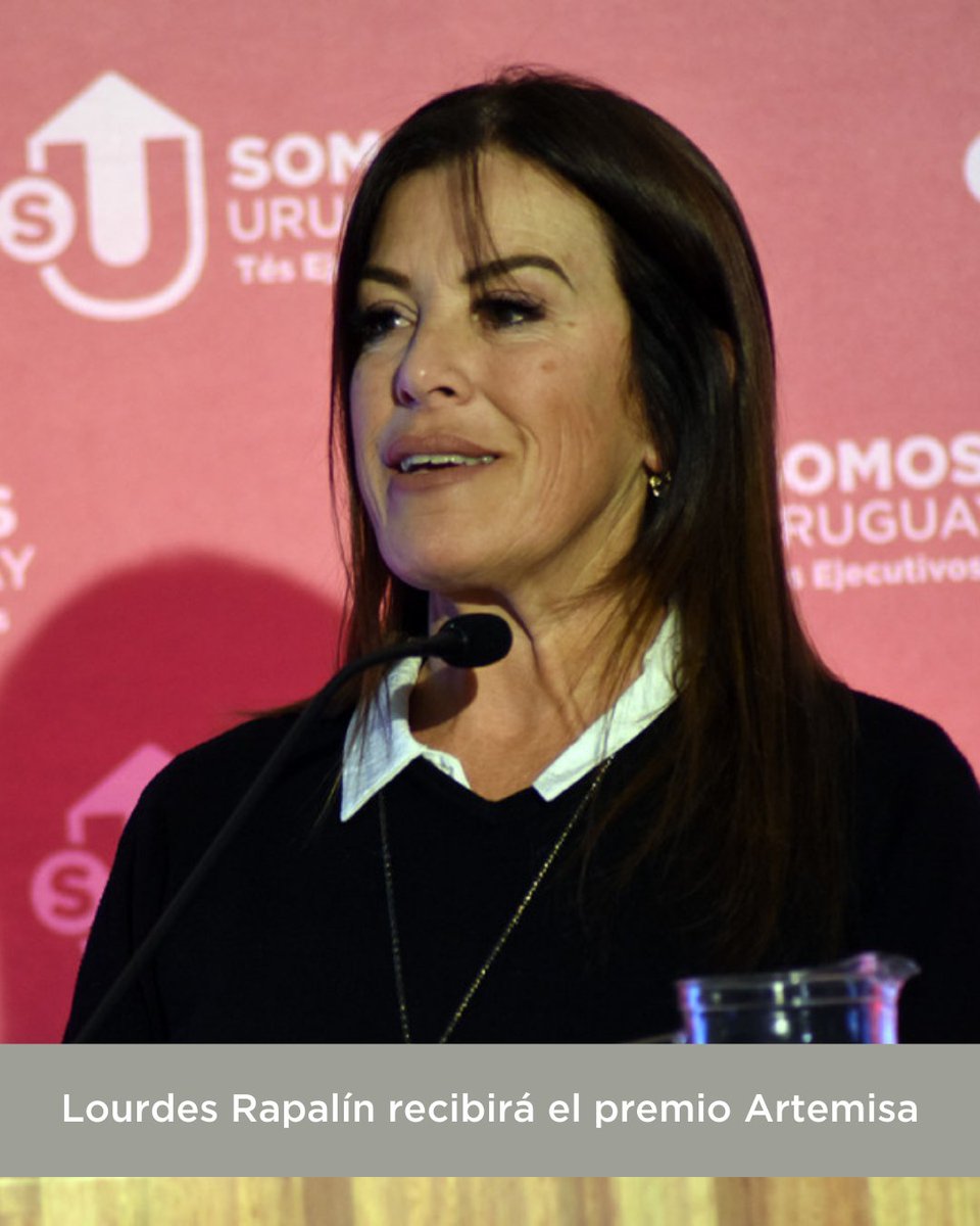 <a href="/LourdesRapalin/">Lourdes Rapalin</a> recibirá el premio Artemisa.- 

NOTA COMPLETA: somosuruguay.com.uy/noticias-empre…