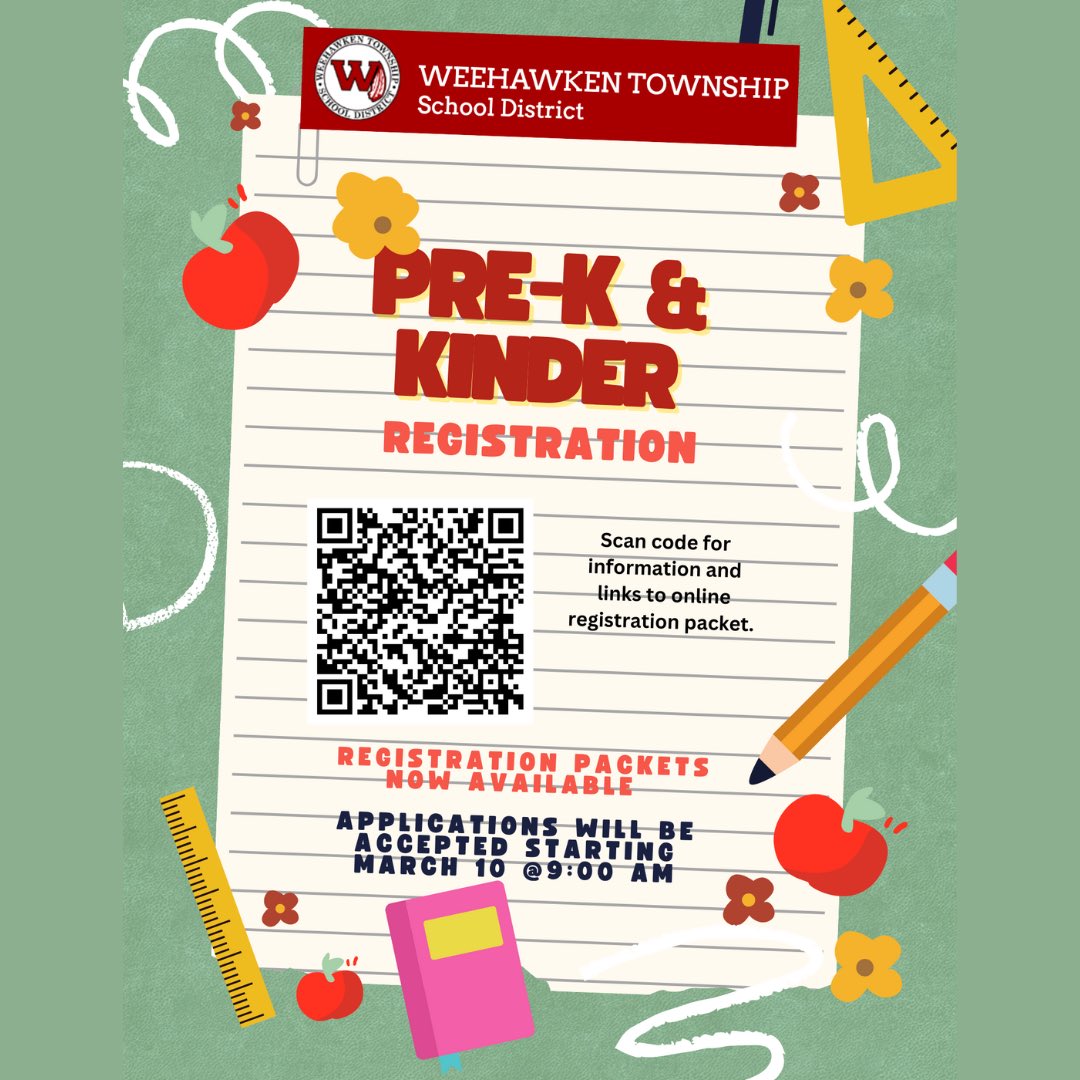 Weehawken Schools (@weehawkentsd) on Twitter photo Registration for 25-26 PreK & new K now open!
docs.google.com/document/d/1NU…
<a href="/EricCrespoEDU/">Eric Crespo</a> <a href="/FAmato53/">Francesca Amato</a> <a href="/al_orecchio/">Al Orecchio</a> <a href="/DeStefanoEDU/">Dr. Nicholas DeStefano</a> <a href="/MrsCullinane/">Jacqueline Cullinane</a> <a href="/bcalligy/">Brian Calligy</a> <a href="/BriannaReganEDU/">Brianna Regan</a> <a href="/JColasurdoEDU/">Jillian Colasurdo</a> <a href="/gioahmad/">Gio Ahmad</a> <a href="/JBrianMera/">J Brian Mera</a> <a href="/megdcarson/">Meg Donaldson carson</a> Registration for 25-26 PreK & new K now open!
docs.google.com/document/d/1NU…
<a href="/EricCrespoEDU/">Eric Crespo</a> <a href="/FAmato53/">Francesca Amato</a> <a href="/al_orecchio/">Al Orecchio</a> <a href="/DeStefanoEDU/">Dr. Nicholas DeStefano</a> <a href="/MrsCullinane/">Jacqueline Cullinane</a> <a href="/bcalligy/">Brian Calligy</a> <a href="/BriannaReganEDU/">Brianna Regan</a> <a href="/JColasurdoEDU/">Jillian Colasurdo</a> <a href="/gioahmad/">Gio Ahmad</a> <a href="/JBrianMera/">J Brian Mera</a> <a href="/megdcarson/">Meg Donaldson carson</a>