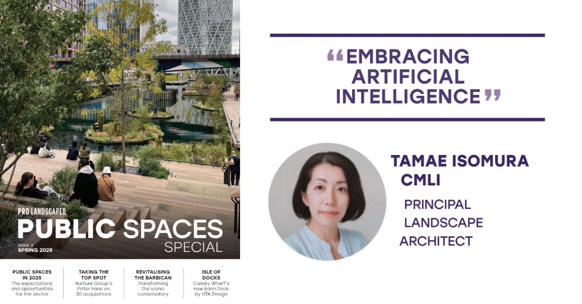 Ground Control (@groundcontrolgc) on Twitter photo Fantastic to hear from Tamae Isomura, Principal Landscape Architect here at Ground Control, in a 'Public Spaces' special edition of <a href="/ProLandscaperUK/">Pro Landscaper</a>
The issue engaged industry experts to explore "How could public spaces be impacted in 2025?"⬇️
issuu.com/eljays44/docs/… Fantastic to hear from Tamae Isomura, Principal Landscape Architect here at Ground Control, in a 'Public Spaces' special edition of <a href="/ProLandscaperUK/">Pro Landscaper</a>
The issue engaged industry experts to explore "How could public spaces be impacted in 2025?"⬇️
issuu.com/eljays44/docs/…