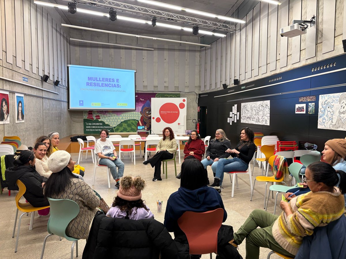 Movemento pola Paz -MPDL- Galicia (@mpdlgalicia) on Twitter photo 🟣No marco do 8 de marzo, organizamos o pasado venres "Mulleres e resiliencias: construíndo dereitos a través da literatura", un espazo de encontro e de diálogo na <a href="/bpsanxelcasal/">Biblioteca Pública de Santiago Anxel Casal</a>, no que reflexionamos sobre os ⚖️ dereitos das mulleres e sobre as nosas extratexias de resilencias. 🟣No marco do 8 de marzo, organizamos o pasado venres "Mulleres e resiliencias: construíndo dereitos a través da literatura", un espazo de encontro e de diálogo na <a href="/bpsanxelcasal/">Biblioteca Pública de Santiago Anxel Casal</a>, no que reflexionamos sobre os ⚖️ dereitos das mulleres e sobre as nosas extratexias de resilencias.