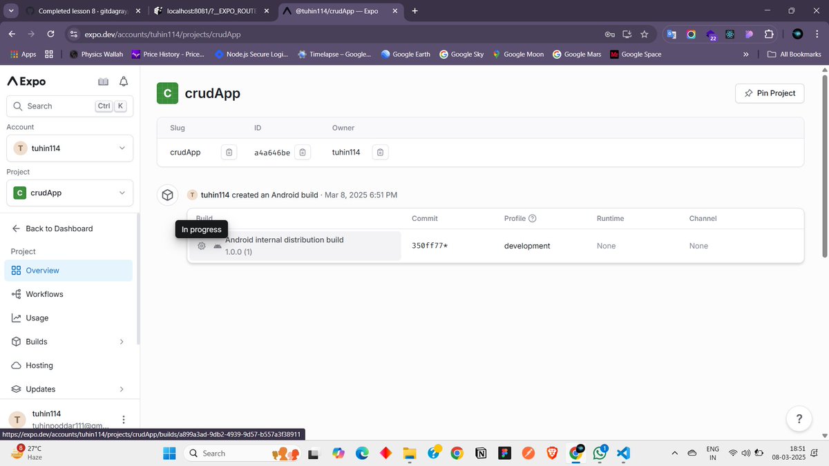 Tuhin Poddar (@4334tuhin) on Twitter photo Building my first android app using <a href="/reactnative/">React Native</a> 🥳🥳
Finally exploring new domain.
What are you learning?
#letsconnect #android #Development Building my first android app using <a href="/reactnative/">React Native</a> 🥳🥳
Finally exploring new domain.
What are you learning?
#letsconnect #android #Development