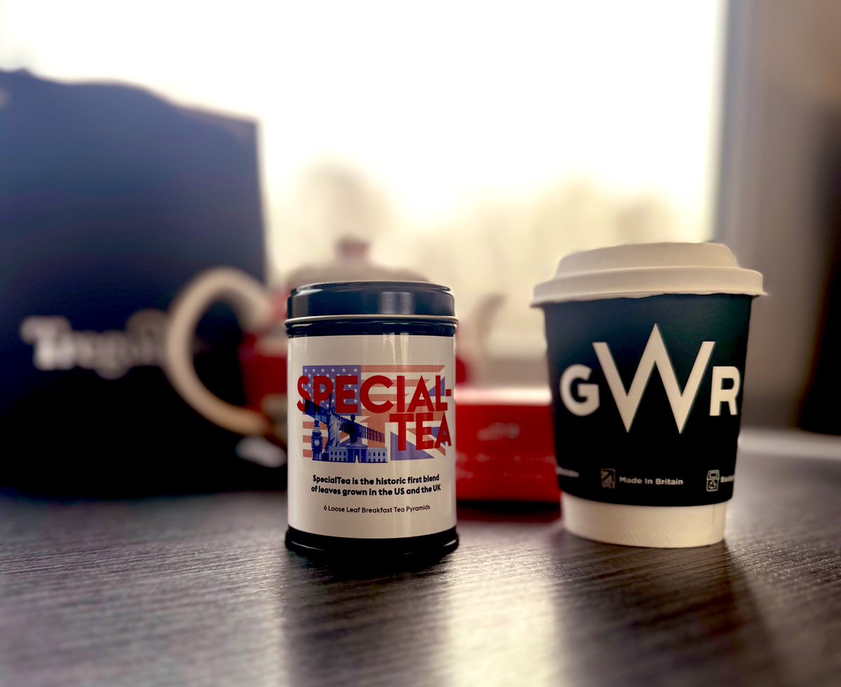 By train today from Texas to Truro. 🇺🇸<a href="/GWRHelp/">GWR</a> is the best link from <a href="/sxsw/">SXSW</a> <a href="/HeathrowNews/">HeathrowNews</a> The first transatlantic tea blend.