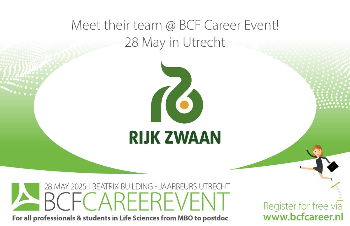 BCF Career (@bcfcareer) on Twitter photo Interested in working at a company that is right at the start of the food chain? Meet <a href="/RijkZwaan/">Rijk Zwaan</a> on 28 May at BCF in Utrecht!
Rijk Zwaan specializes in developing vegetable varieties and selling the seeds produced from them worldwide.
Free registration! hyphenprojects.nl/bcfcareereventโฆ Interested in working at a company that is right at the start of the food chain? Meet <a href="/RijkZwaan/">Rijk Zwaan</a> on 28 May at BCF in Utrecht!
Rijk Zwaan specializes in developing vegetable varieties and selling the seeds produced from them worldwide.
Free registration! hyphenprojects.nl/bcfcareereventโฆ