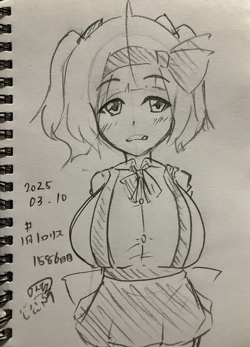 #1日1ロリス
1586日目。
ツインテが描きたくなったのです。 