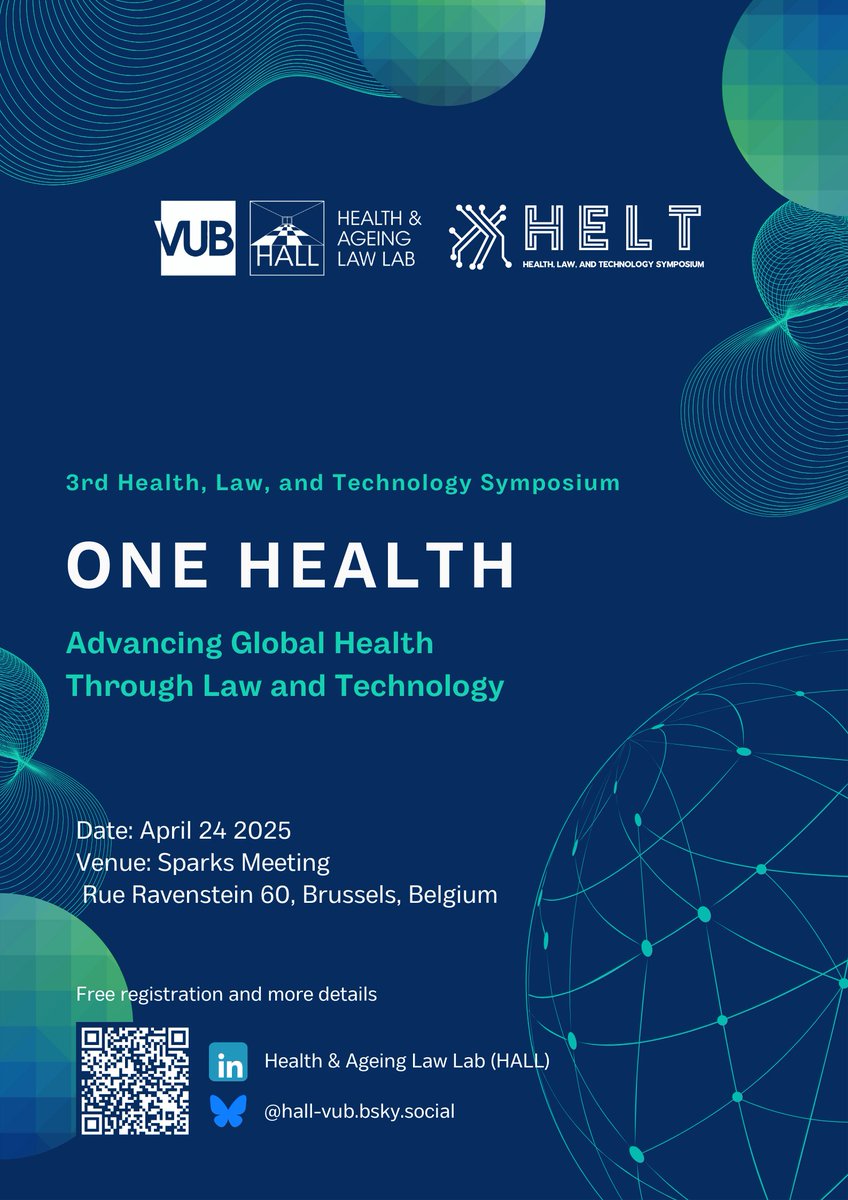 Exciting update -  our upcoming HELT 2025 symposium on One Health will feature a panel organised by <a href="/WHO/">World Health Organization (WHO)</a>  on "AI in Health: Crafting Regulatory Frameworks for Trust &amp; Safety". 
More details will be updated shortly and registration is open: events.vub.be/3rd-health-law…