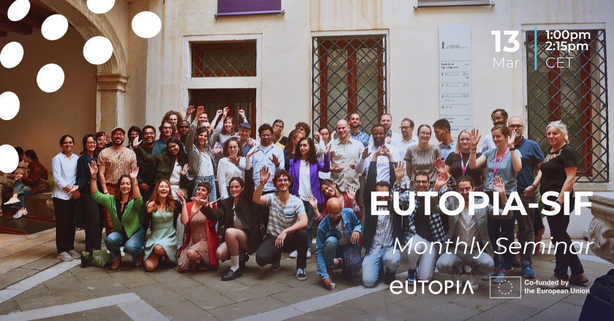 EUTOPIA (@eutopiauni) on Twitter photo 🗓️#SAVETHEDATE for the upcoming <a href="/eutopia_sif/">EUTOPIA-SIF</a> monthly Fellow Seminar! Researchers Aniket Mitra, Cristian Jimenez Romero and Luce Perie from <a href="/UniversiteCergy/">CY Cergy Paris Université</a> will present their work.
💻Learn more and register here: bit.ly/41SGADo
#EUTOPIA #EuropeanUniversities #EUTOPIASIF 🗓️#SAVETHEDATE for the upcoming <a href="/eutopia_sif/">EUTOPIA-SIF</a> monthly Fellow Seminar! Researchers Aniket Mitra, Cristian Jimenez Romero and Luce Perie from <a href="/UniversiteCergy/">CY Cergy Paris Université</a> will present their work.
💻Learn more and register here: bit.ly/41SGADo
#EUTOPIA #EuropeanUniversities #EUTOPIASIF