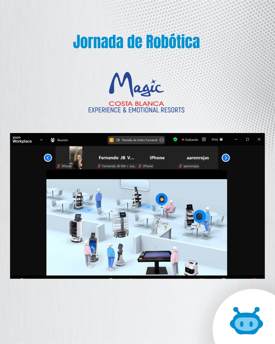 ithotelero's tweet image. 🤖 El equipo de @hoteles_magic se forma en robótica colaborativa con la participación del #ITHRoboticsClub para integrar cobots en sus operaciones. Innovación en marcha. 🚀