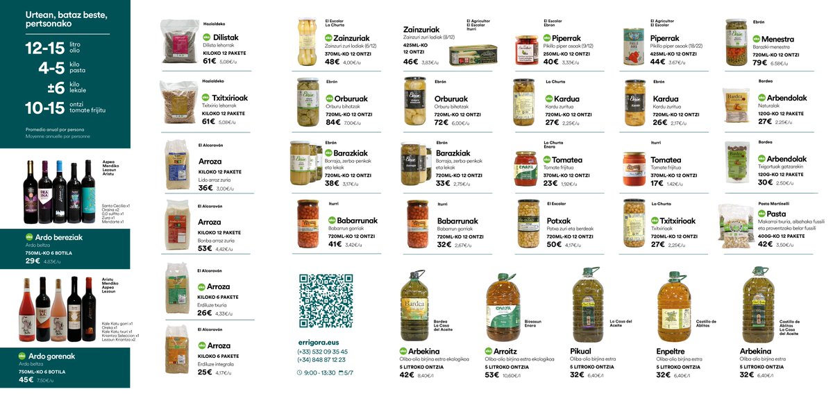 Errigoraren udaberriko kanpaina Eskutik Eskura  da, eta bertan Nafarroa erdi eta hegoaldeko produktuak  Euskal Herri osora banatzen ditugu jatorrizko prezioan eta euskaraz etiketatuta.
Sartu: errigora.eus, eta egin eskaera martxoaren 26ra arte.  #euskaraErosoBizitzeko