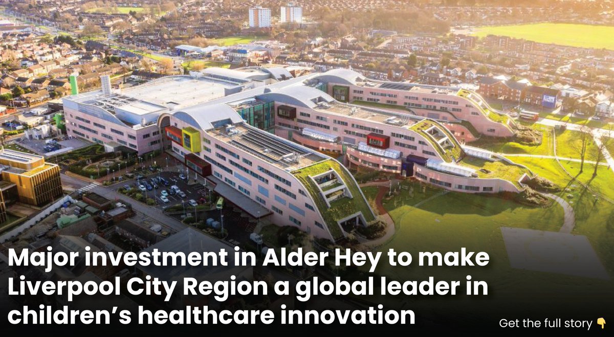 Steve Rotheram, Mayor of the Liverpool City Region (@lcrmayor) on Twitter photo 💷 We're investing £4.16m to support <a href="/AlderHey/">🏥 Alder Hey 💙</a>'s Paediatric Open Innovation Zone—cementing our position as a global leader in health innovation!
🧒 This is an investment in life-changing research, high-quality jobs, and better health outcomes for young people across our region. 💷 We're investing £4.16m to support <a href="/AlderHey/">🏥 Alder Hey 💙</a>'s Paediatric Open Innovation Zone—cementing our position as a global leader in health innovation!
🧒 This is an investment in life-changing research, high-quality jobs, and better health outcomes for young people across our region.