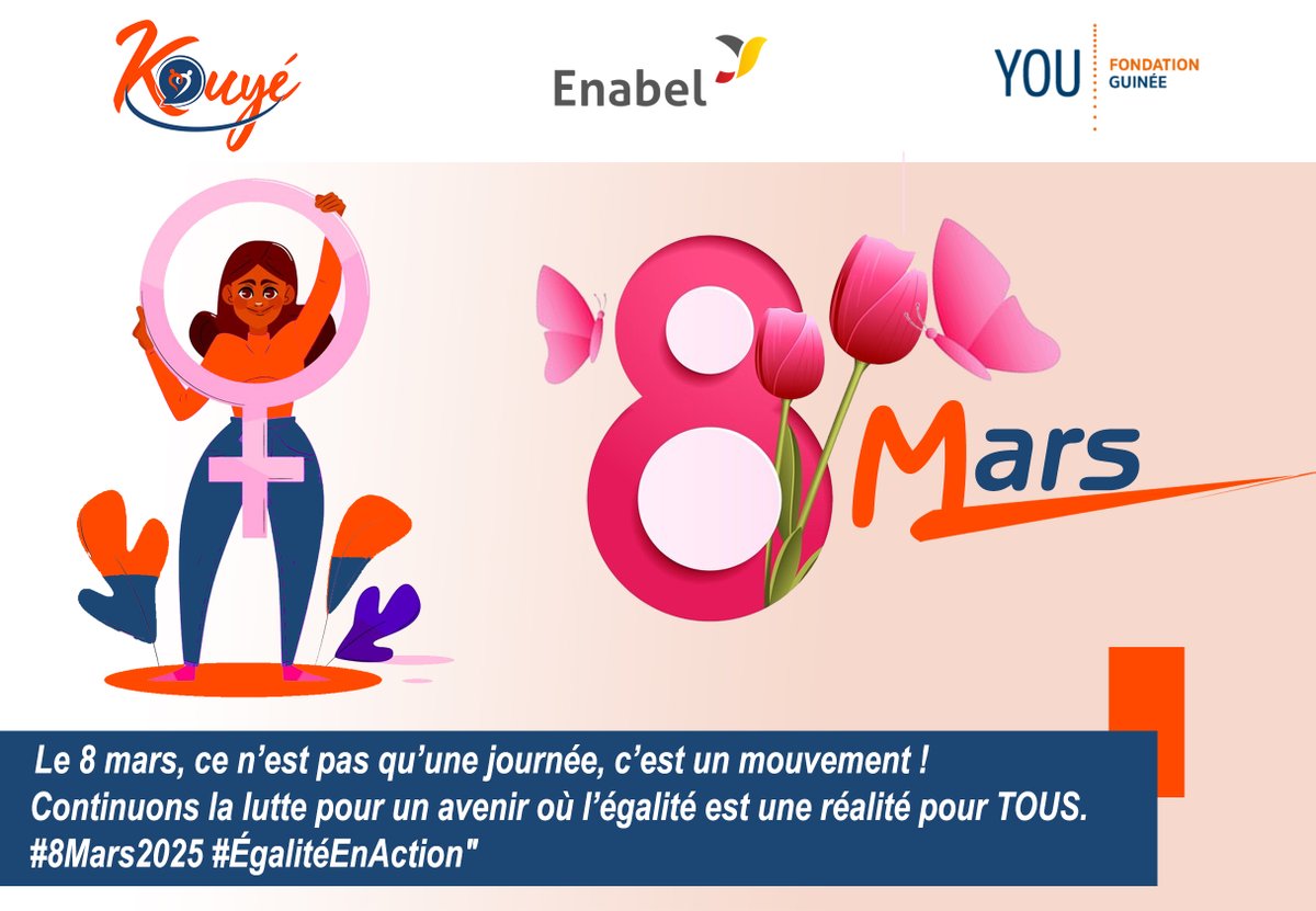 Au-delà des célébrations, l'engagement. Le 8 mars nous rappelle que la lutte pour l'égalité continue. Joignons nos forces pour un monde plus juste et équitable. #8MarsEngagement #DroitsDesFemmes #LutteFéministe <a href="/enabelenguinee/">Enabel en Guinée 🇬🇳 🇧🇪</a> <a href="/Enabel_Belgium/">Enabel</a> <a href="/UrgentAct/">Urgent Action Fund for Feminist Activism</a> <a href="/Fos_Feminista/">Fòs Feminista</a> <a href="/POuagaPF/">Partenariat de Ouaga</a>