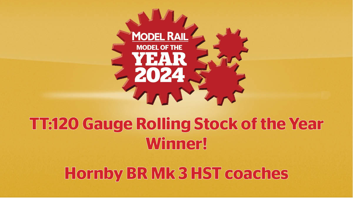 It's two wins for <a href="/hornby/">Hornby</a> in the TT:120 categories as the Rolling Stock of the Year award goes to the BR Mk 3 HST coaches!

#TMRGUK