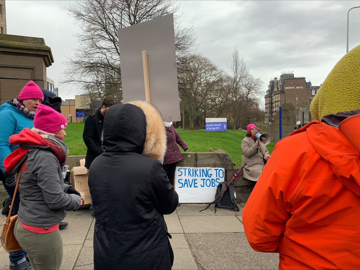 UCU Scotland (@ucuscotland) on Twitter photo Busy <a href="/DucuUo/">UoDUCU is pure raging #Savethe632</a> picket lines again on the 11th day of strikes at Dundee university. Hearing from <a href="/chondrogianni/">Maria Chondrogianni UCU President</a> & <a href="/MaggieChapman/">Maggie Chapman MSP</a> #SaveHE #StoptheCuts stopthecutspetition.org.uk Busy <a href="/DucuUo/">UoDUCU is pure raging #Savethe632</a> picket lines again on the 11th day of strikes at Dundee university. Hearing from <a href="/chondrogianni/">Maria Chondrogianni UCU President</a> & <a href="/MaggieChapman/">Maggie Chapman MSP</a> #SaveHE #StoptheCuts stopthecutspetition.org.uk