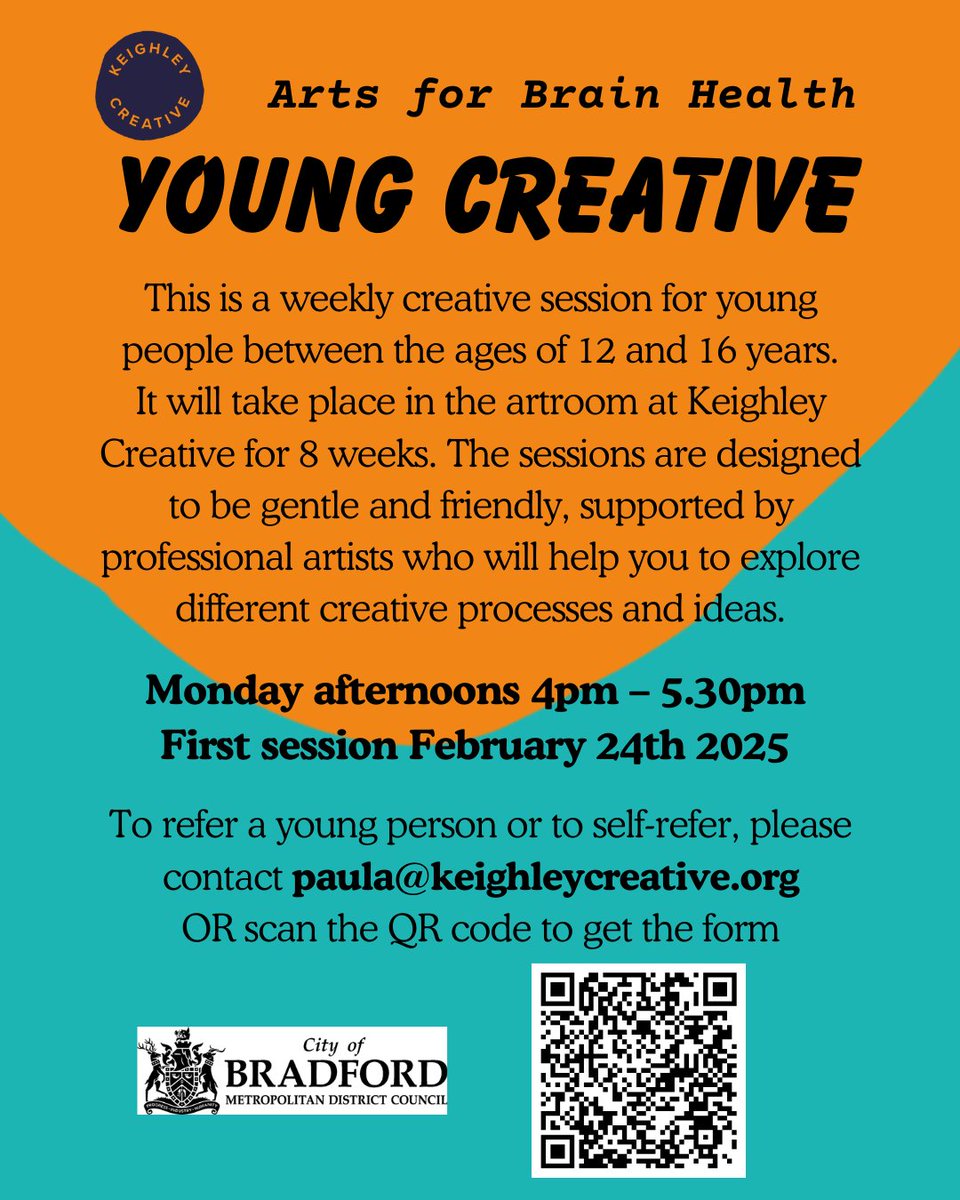 Keighley Creative (@creativekly) on Twitter photo There are still some spaces available for Young Creative. If you're interested please contact paula@keighleycreative.org
#keighleycreative #youngpeople #youngcreative There are still some spaces available for Young Creative. If you're interested please contact paula@keighleycreative.org
#keighleycreative #youngpeople #youngcreative