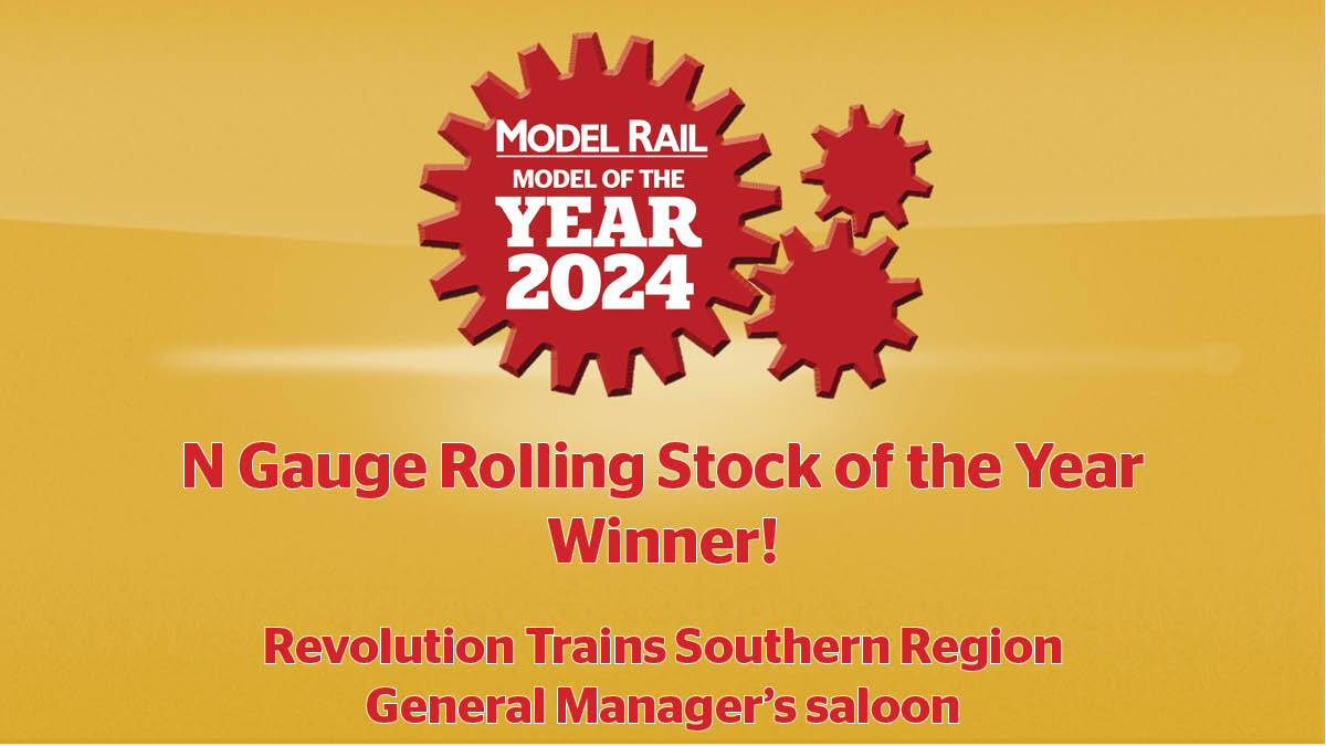 The 'N' Gauge Rolling Stock of the Year award has gone to the Southern Region General Manager's saloon, produced by <a href="/baby_pendo/">Revolution Trains</a>!

#TMRGUK