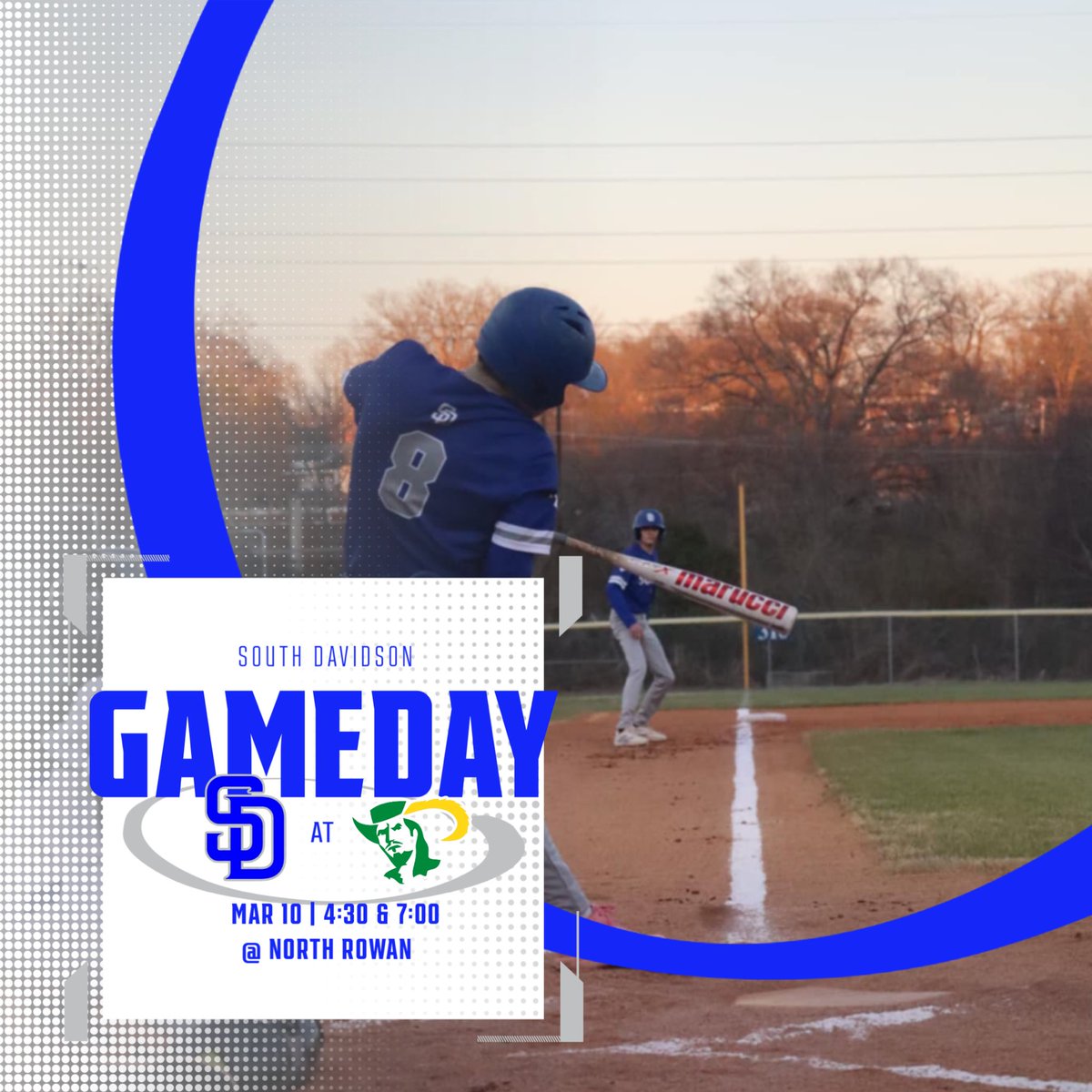 🚨Game Day🚨
🆚 North Rowan
📍 North Rowan HS
🕰️ 4:30 &amp; 7:00
<a href="/sdwildcatsports/">SD Wildcat Athletics</a> <a href="/ctadams_3/">Chris Adams</a> <a href="/sdavidson_AD/">South Davidson Athletic Director</a> <a href="/coachkp1750/">Kevin Park</a> 
#wearewildcats