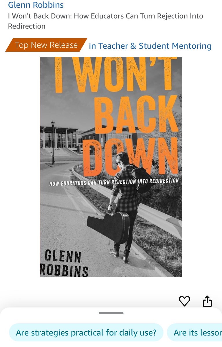 Rejection isn’t the end—it’s a new beginning. 🎸📖 “I Won’t Back Down” shares powerful stories of resilience, from music legends to real-life educational challenges, proving that setbacks can lead to success. Pre-order now and start your own journey. #IWontBackDown