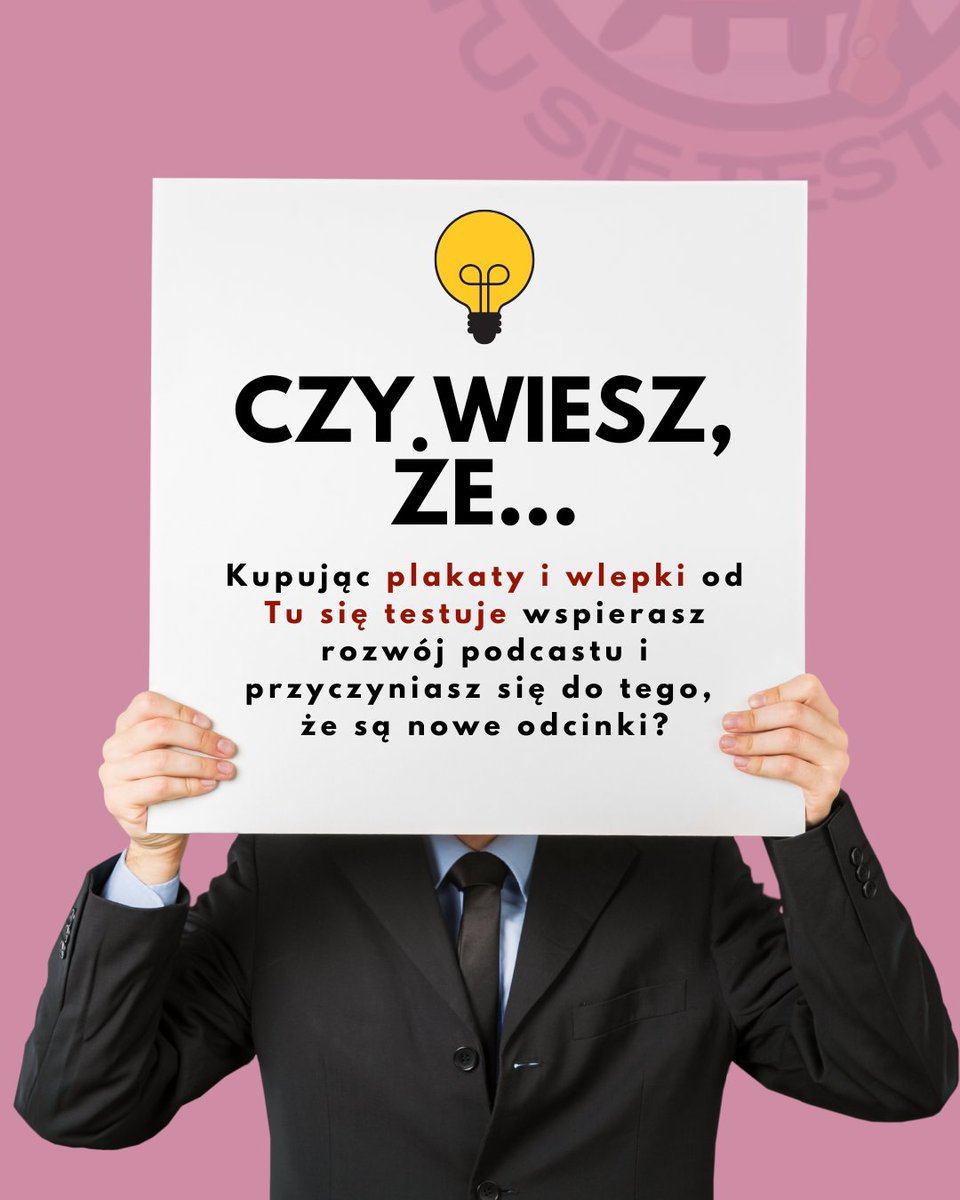 KingaTest's tweet image. #tusietestuje
Czy wiesz, że ... kupując plakaty i wlepki od Tu się testuje wspierasz rozwój podcastu i przyczyniasz się do tego, że są nowe odcinki?

Link do sklepu: tusietestuje.pl/sklep/

Dziękujemy za wsparcie!