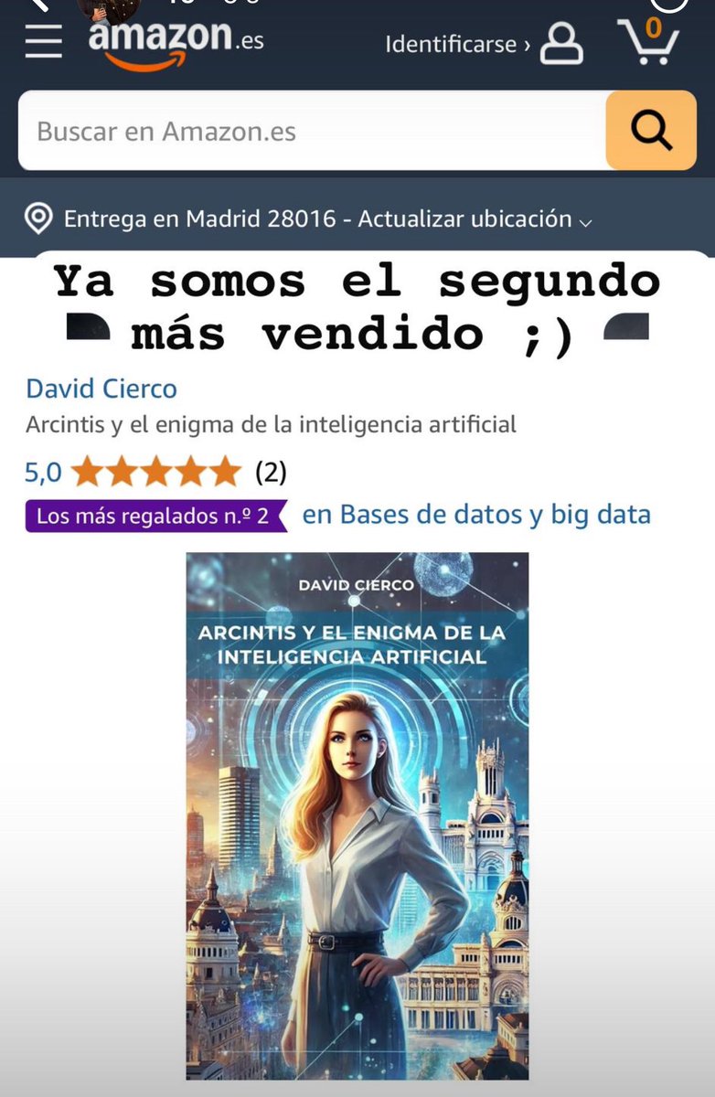 Ya somos número 2 en ventas 👏👏👏

Puedes conseguirlo aquí: amzn.eu/d/cEwN501