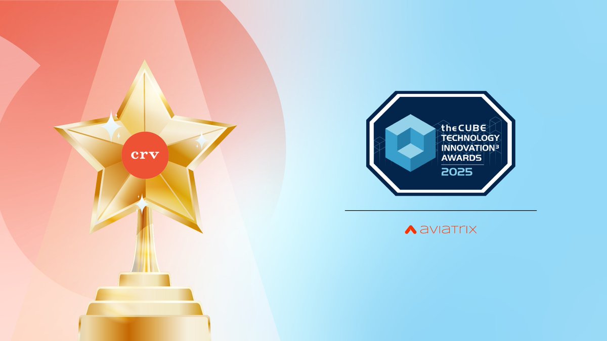 Big congratulations to <a href="/aviatrixsys/">Aviatrix</a> for being recognized as the most innovative security 🔒 solution at @TheCUBE awards! 🎉 thecube.net/awards