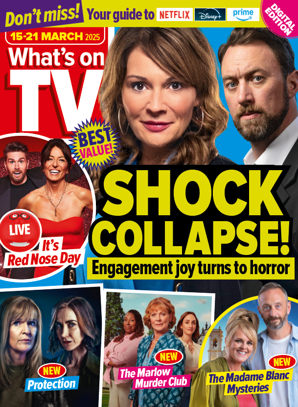 Engagement joy turns to horror for Chas &amp; Liam <a href="/itvemmerdale/">emmerdale</a> Plus it’s Red Nose Day and Madame Blanc and The Marlow Murder Club return. And don’t miss new drama Protection!
Get the latest What’s On TV. On sale in print &amp; digitally from magazinesdirect.com/D66Y  (12 issues, £6.99)