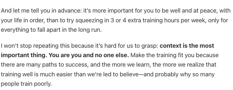 The more we learn, the more we realize that training well is much easier than we’re led to believe