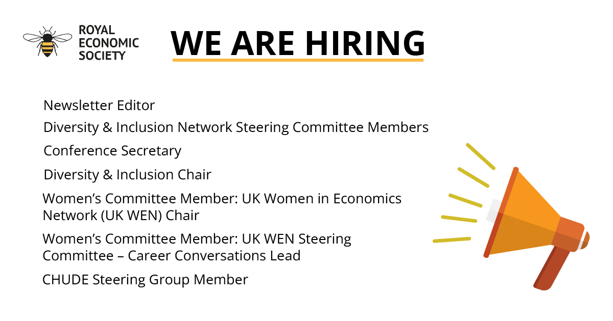 📢📢We would like to remind you of some exciting volunteer and job opportunities at RES!

We encourage you to apply or share these opportunities with others in your network.

👉bit.ly/3DhHCiG

#hiring #RESJobs #Vacancies #Jobs #EconTwitter