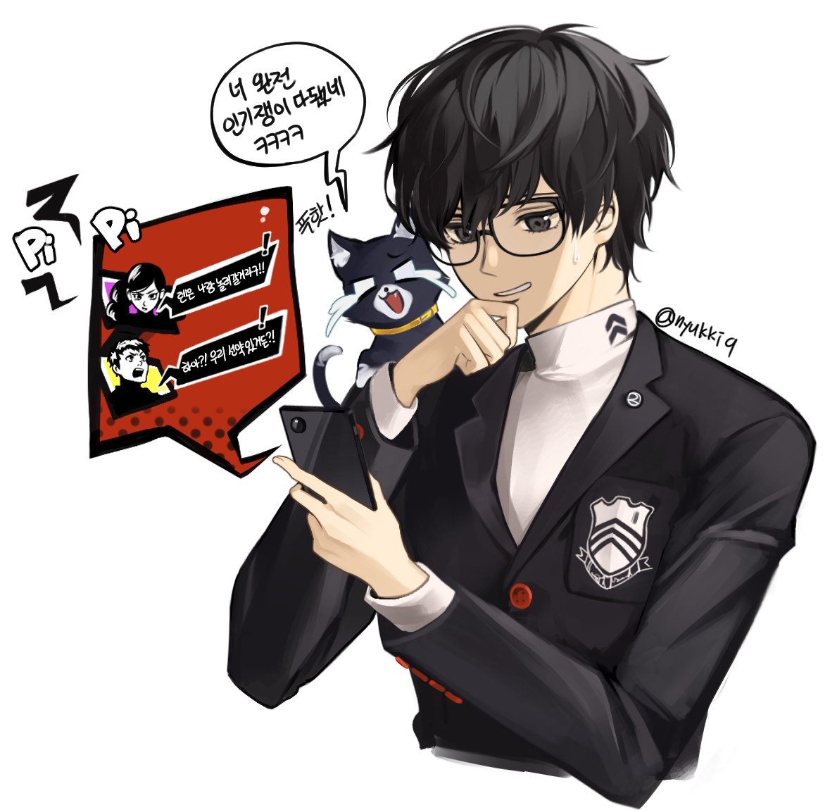 nyukki9's tweet image. #p5r #ペルソナ５ #Persona5

페르소나5 시작했습니다... 연출이 너무 취향