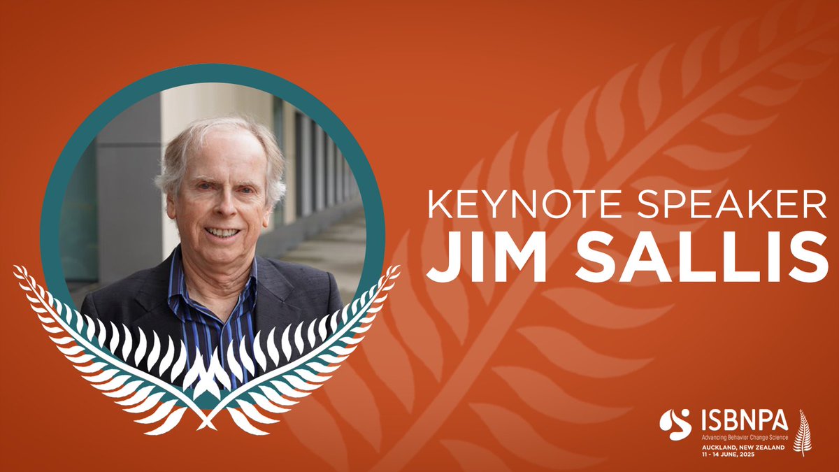 ⭐ We’re excited to welcome Prof. Jim Sallis as a #ISBNPA2025 #keynote speaker!
Prof. Sallis will elaborate on "Environmental Research on Physical Activity and Nutrition Can Contribute to Solving Multiple Global Challenges".
Learn more and register here: loom.ly/6e8vThU