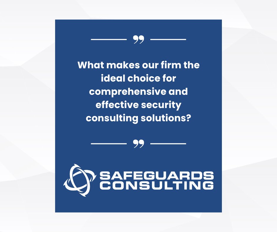 SafeguardsC's tweet image. Our team is dedicated to delivering unbiased, vendor-neutral security solutions tailored to your needs. From owners to design teams, we integrate robust security measures with care.
safeguardsconsulting.com

#SafeguardsConsulting #PhysicalSecurity #SecurityConsulting #CPTED…