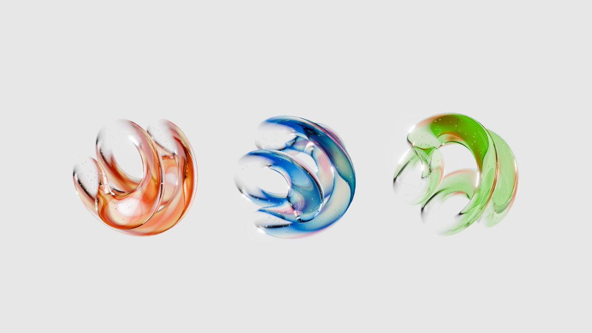 昨日の作品のアレンジ 
ポケモンの御三家をイメージして配色してみた

#blender #b3d #ポケモン