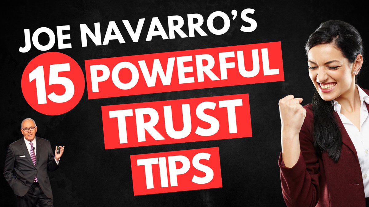 navarrotells's tweet image. 15 essential tips to help you establish credibility, strengthen relationships, and gain the trust of others—whether in business, leadership, or everyday interactions. Learn how experts do it. youtu.be/TFlR1GRfoyE

#joenavarro #peoplewatching #humanbehavior #trust